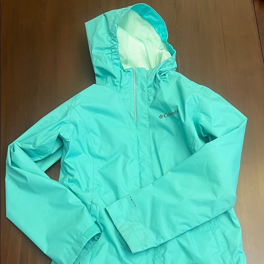 Columbia Kids Turquoise Raincoat